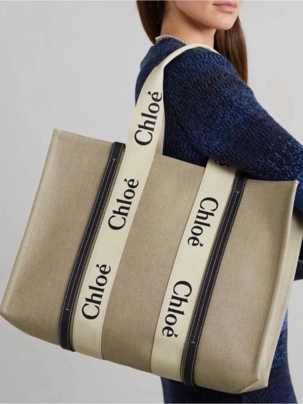 Chloé Beige Canvas Tote Medium $1,295